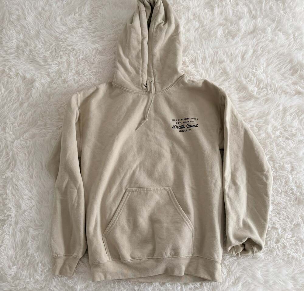Men's Beige Pullover Hoodie - Casual Comfort